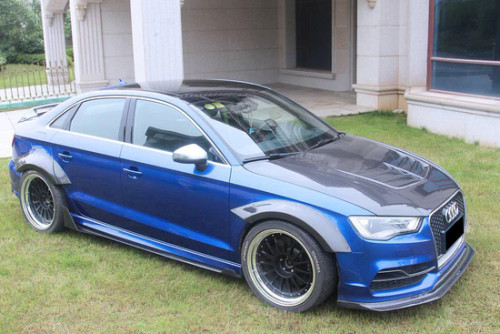 Carbonado 2013-2016 Audi S3 A3 Sline Sedan BKSS Style Carbon Fiber Wide Fender Flare