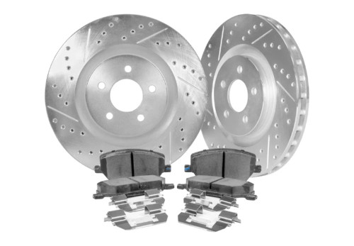 STILLEN 04/2007-2015 Nissan Titan Cross Drilled & Slotted 1-Piece Rotors [Rear] (Set of 2) - NIS71016