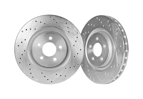 STILLEN 2022-2024 Toyota Tundra Cross Drilled & Slotted 1-Piece Rotors [Rear] (Set of 2) - TOY71001