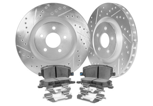 STILLEN 2009-2022 Nissan Maxima Cross Drilled & Slotted 1-Piece Rotors [Rear] (Set of 2) - NIS71000