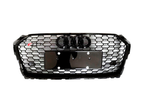 PSR Parts - Gloss Black Honeycomb Grille for Audi A5 & S5 (2016+, B9) PSR-FG-A5PFL-GB