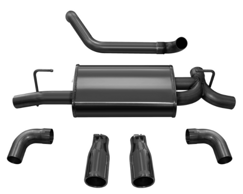 Corsa Sport, Touring / 2.5 in Axle-Back Rolled 4.0 in Black | 2018-25 Jeep Wrangler JLU/JL 3.6L, 2019-23 2.0T  cor21014BLK