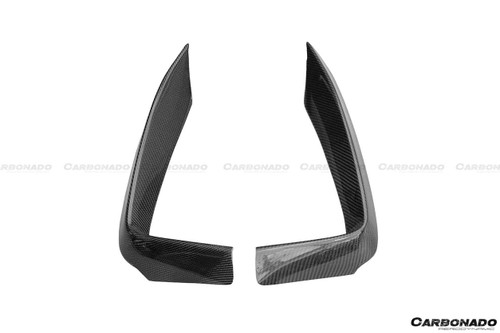 Carbonado 2013-2020 BMW 4 Series F32 F33 ECC Style Carbon Fiber Front Bumper Canards (For M-Tech Only )