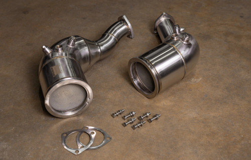 Valvetronic Audi C8 RS6 / RS7 400 Cell Catted Downpipes - AUD.C8.RS6.FF.400C.BR