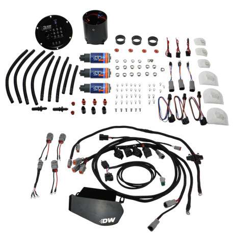 DeatschWerks 09-24 Nissan GT-R R35 X3 Triple Pump Module w/ DW430C Pumps and Plug and Play Harness - dwk9-437-7021-PNP