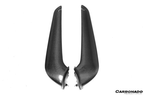 Carbonado 2010-2015 Ferrari 458 Coupe Spider OE Style Carbon Fiber Front Bumper Canards