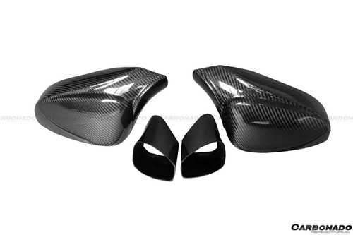Carbonado 2010-2015 Ferrari 458 OE Style DRY Carbon Fiber Mirror Replacement | Coupe, Spider, Speciale