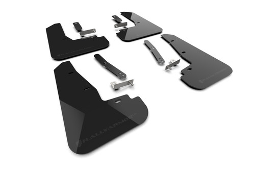 Rally Armor 2025-26 Kia EV6 Black UR Mud Flap Metallic Black Logo - ralMF151-UR-BLK-MBK