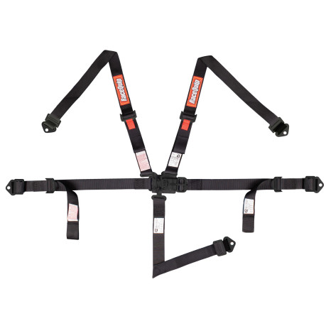 RaceQuip JR LNL 5PT SFI16.2 HARNESS BLK - Black - 2 in. Lap and Shoulder and Sub 709009RQP