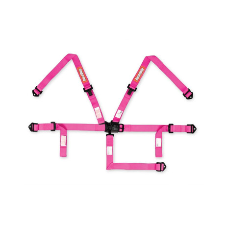 RaceQuip JR LNL 5PT SFI16.2 HARNESS PINK - Pink - 2 in. Lap and Shoulder and Sub 709089RQP