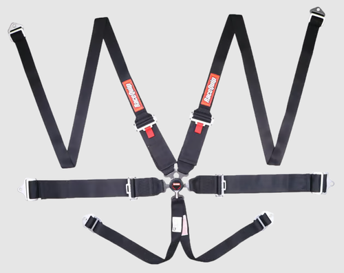 RaceQuip CAMLOCK 6PT HNR SFI16.1 HARNESS BLK - Black - 3 in. Lap - 3 in. to 2 in. Shoulder - 2 in. Sub 746006RQP