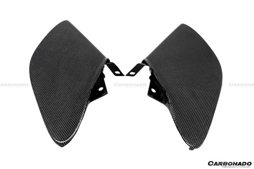 Carbonado 2015-2020 Ferrari 488 GTB Spider OE Style Dry Carbon Fiber Side Air Intake Fins