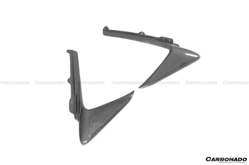 Carbonado 2018-2022 Ferrari 488 Pista OEM Style Carbon Fiber Front Bumper Vent Canards