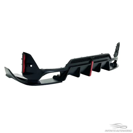 Infinite Autowerks BMW G20 3-SERIES LCI M340I FITTED STYLE DIFFUSER WITH CENTER REFLECTOR– GLOSS BLACK