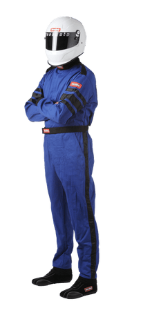 RaceQuip One Piece Single Layer Fire Suit - Blue - Medium 110023RQP