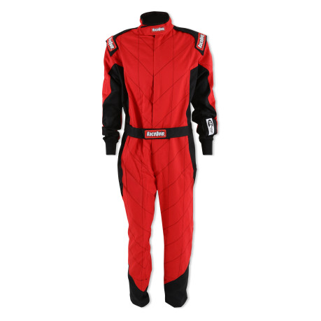 RaceQuip One Piece Single Layer Fire Suit - Red - Medium 130913RQP