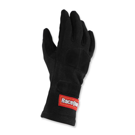 RaceQuip SFI 3.3/5 Black Short Gauntlet Nomex Race Gloves - Small 355002RQP