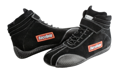 RaceQuip Euro Carbon-L Series Race Shoes - Black - 12.5 US Mens (Womens 14.5) 30500125RQP