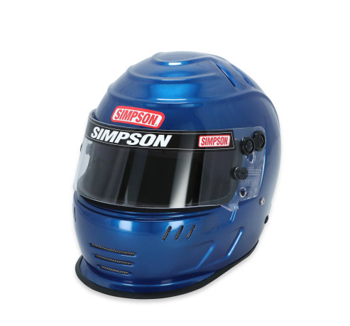 Simpson Racing Speedway Shark Racing Helmet - 7 3/8 - Blue 7707385