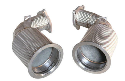 Racing Dynamics Catted Downpipes w/HS 3 bolt flange, Porsche Panamera 4S, 4E/Base,4,4SE 971.2 w/2.9l V6 TT,2016+ - 971 10 20 140