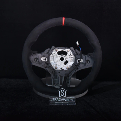 StradaWerks  Alcantara | Red Stripe Steering Wheel - G80 M3 | G82/G83 M4