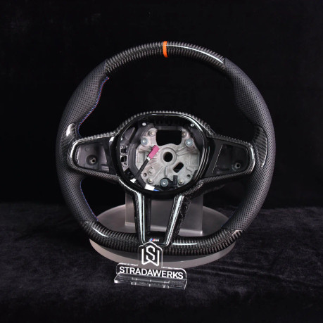 StradaWerks  Carbon Fiber Steering Wheel "Sleek" - G80 M3 | G82/G83 M4