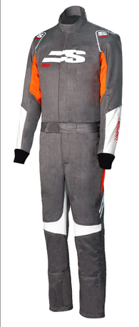 Simpson Racing AIRSPEED SUIT ALLOY/ORANGE/WHITE Small AS05121