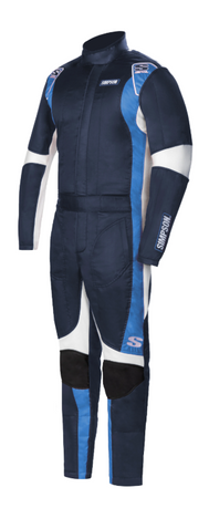 Simpson Racing Supercoil Racing Suit Blue - XXL - Navy/Bush Blue/White SC04501