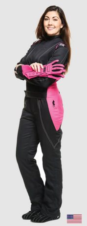 Simpson Racing Vixen II Women's Racing Suit - Small - Black/Pink V2P2101