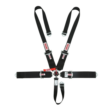 Simpson Racing LCL 55" Lap Bolt-In 5-Point Pull-Down Harness Black 29110BKH