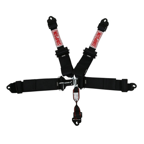 Simpson Racing Latch & Link Harness 3" Double Pull down 3-2 Shoulder SFI 16.1 - 5-point, Clip in 132LD5WC