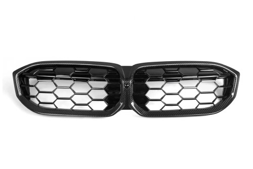 StradaWerks  Dry Carbon Fiber Diamond Style Front Grills - G20 3 Series BMW(LCI)