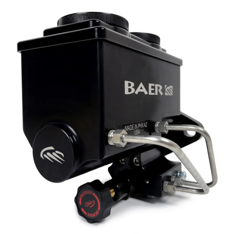Baer Brakes ReMaster 2-Bolt GM/Ford Master Cylinder Kit - 7/8in. Bore, Left Ports, Black Master Cylinder, Prop Valve and Pre-Bent Hardlines with 3/8 in. Inverted Flare Fittings 6805245