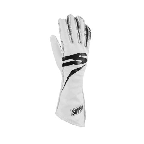 Simpson Racing Airspeed Gloves - Small - White - SFI 3.3/5 ASWSM