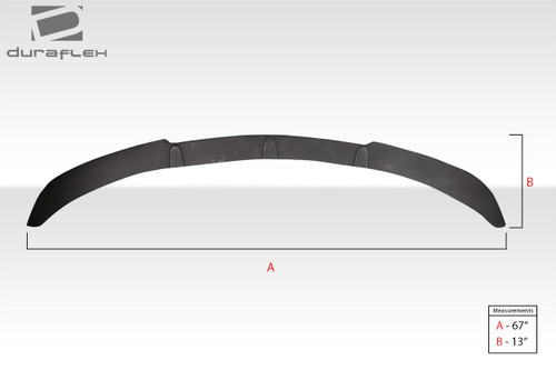 Duraflex Universal Adjustable Front Splitter - 3 Piece - 114451
