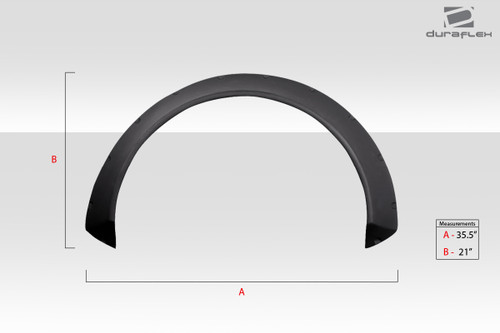 Duraflex Universal Glider V1 2.7" Fender Flares - 2 Piece - 114546