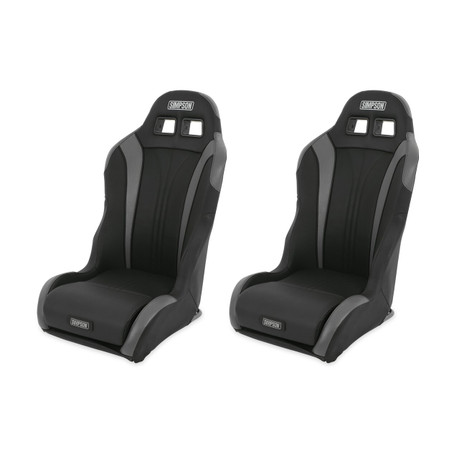 Simpson Racing Vortex II Off-Road Suspension Seats Black/Charcoal - Sold/shipped as a pair S104-305-2