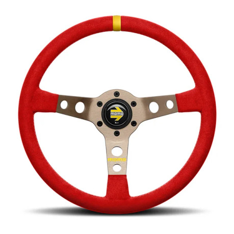 MOMO MOD.07 350 Diam 72 Dish Red Microfiber, Anthracite Anodized Spokes 1 Stripe momR1905/35MR
