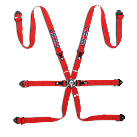 Sparco Belt H-3 Alu 6 Pt 3in. PD Red spa04834HPDRALRS