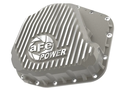 aFe POWER Street Series Rear Differential Cover Raw w/ Machined Fins for Ford Diesel Trucks 23-25 V8 afe46-71490A