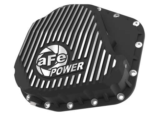 aFe POWER Pro Series Rear Differential Cover Black w/ Machined Fins for Ford Diesel Trucks 23-25 V8  afe46-71490B