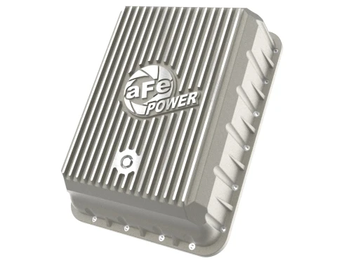 aFe POWER Street Series Transmission Pan Raw w/ Machined Fins for RAM 3500 13-24 L6-6.7L (td) afe46-71500A