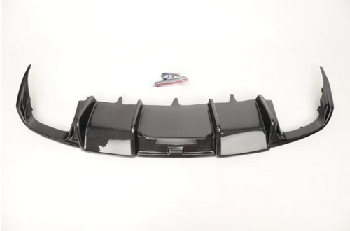 German Car Accessories 2016-2018 Audi A6/S6 Carbon Fiber KB Style Diffuser with LED Brake Light C7.5