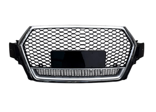 German Car Accessories 2016-2019 Audi RSQ7 Style Honeycomb Grille with Lower Mesh 4M Q7/SQ7