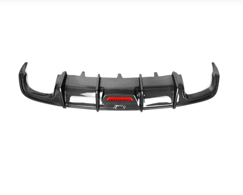 German Car Accessories 2017-2020 Audi A3 Carbon Fiber KB Style Diffuser with LED Brake Light 8V.5