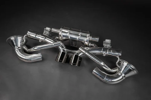 Capristo Exhaust Porsche 992 GT3/RS - SET: 250 Cell Sport Cat Headers + Valved Exhaust, Exhaust Tips (OE Actuators)