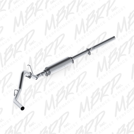 MBRP 2009-2013 Chev/GMC 1500 4.8/5.3L (excl 8ft bed) Cat Back Single Side AL P Series Exhaust mbrpS5054P