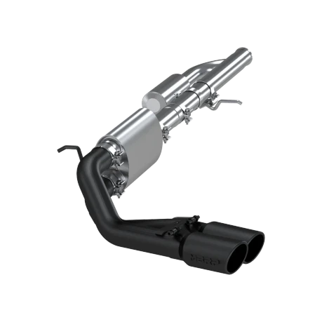 MBRP 09+ Chevrolet Silverado 1500 3in Cat Back Pre-Axle Dual Outlet w/ 4in Tip - Black mbrpS5081BLK