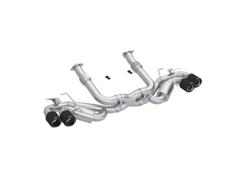 MBRP 20-24 Chevrolet Corvette C8 3in Active Cat Back Quad Split Rear Exit Exhaust w/ AFM Sims mbrpS70413CF