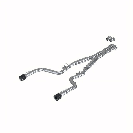 MBRP 17-21 Charger 5.7/6.1/6.4L 3in Dual Rear Exit SS Catback Exhaust w/ Carbon Fiber Tips mbrpS71173CF
